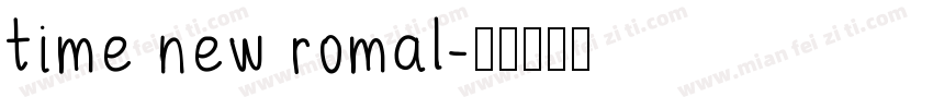 time new romal字体转换